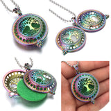 Woodland Aroma Diffuser Open Locket Pendant Necklace | Perfume, Essential Oil, Aromatherapy
