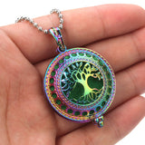Woodland Aroma Diffuser Open Locket Pendant Necklace | Perfume, Essential Oil, Aromatherapy