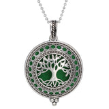Woodland Aroma Diffuser Open Locket Pendant Necklace | Perfume, Essential Oil, Aromatherapy