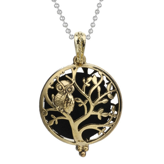 Woodland Aroma Diffuser Open Locket Pendant Necklace | Perfume, Essential Oil, Aromatherapy