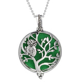 Woodland Aroma Diffuser Open Locket Pendant Necklace | Perfume, Essential Oil, Aromatherapy