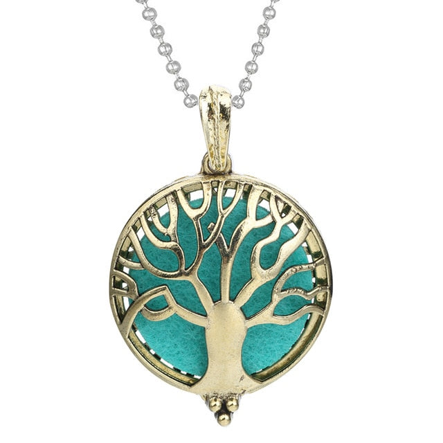 Woodland Aroma Diffuser Open Locket Pendant Necklace | Perfume, Essential Oil, Aromatherapy