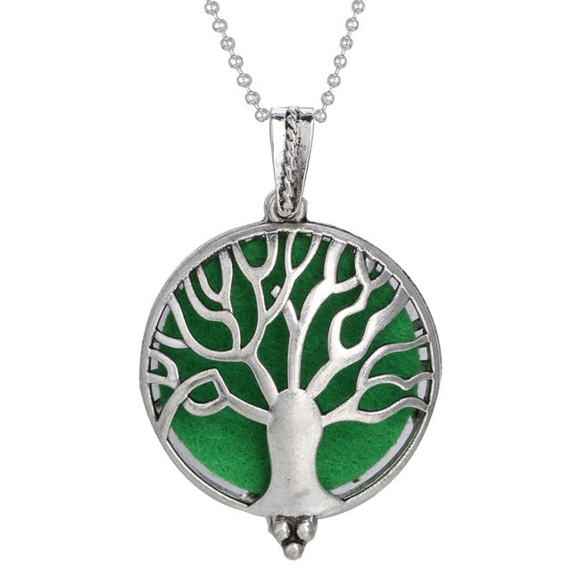 Woodland Aroma Diffuser Open Locket Pendant Necklace | Perfume, Essential Oil, Aromatherapy