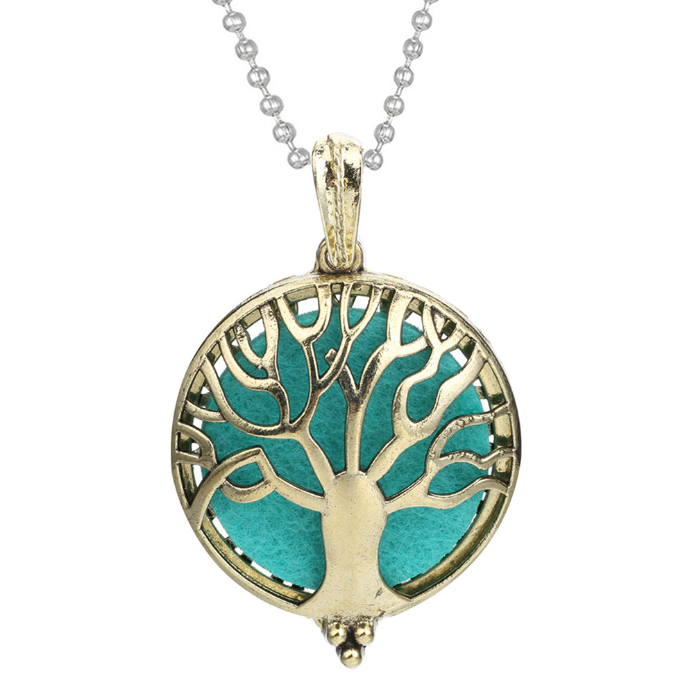 Woodland Aroma Diffuser Open Locket Pendant Necklace | Perfume, Essential Oil, Aromatherapy