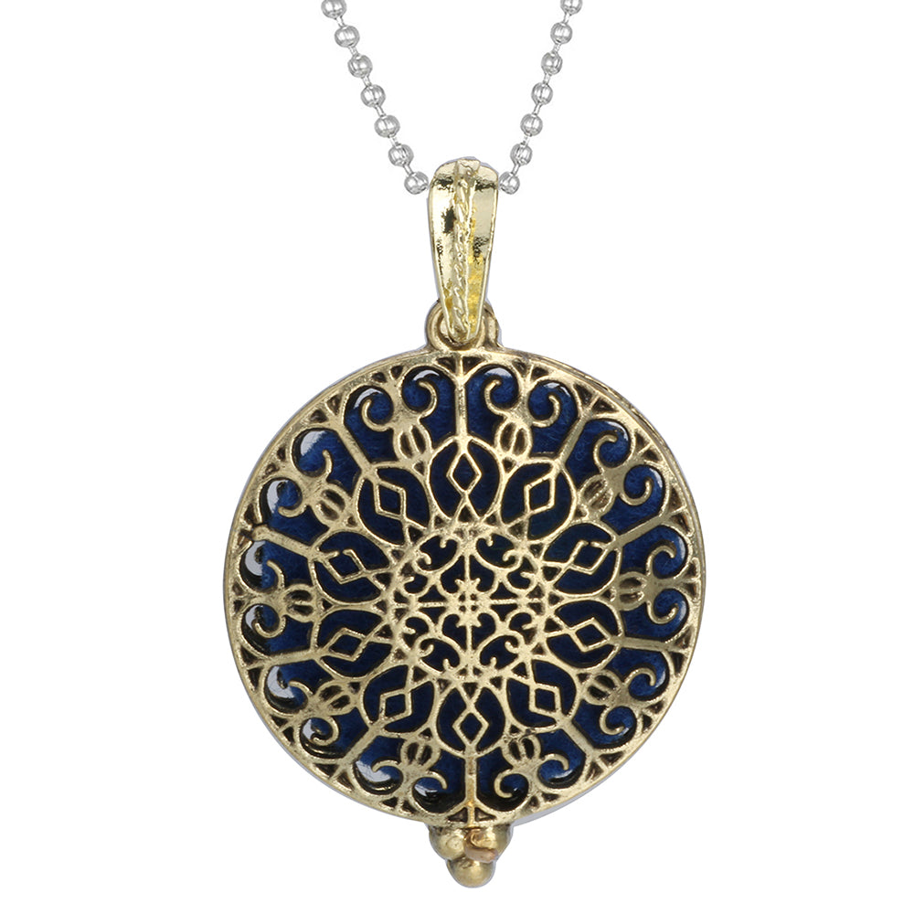 Woodland Aroma Diffuser Open Locket Pendant Necklace | Perfume, Essential Oil, Aromatherapy