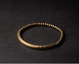 Tiger Eye Stone Bracelet Mixed Hammered Pure Copper Unisex Jewellery