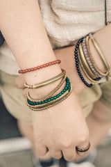 Agate Stone & Copper Handmade Bracelets Unisex Jewellery