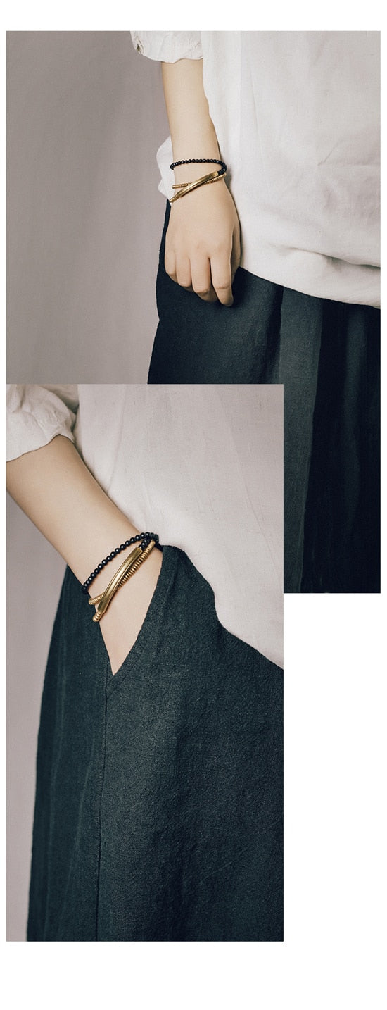 Agate Stone & Copper Handmade Bracelets Unisex Jewellery