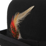 Black Derby Bowler Hat 100% Wool Felt