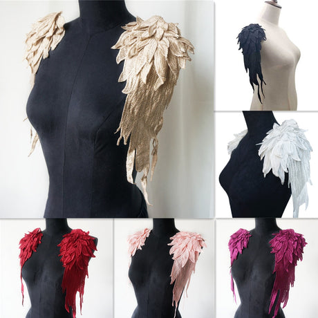 All the Colours Embroidery Appliqué Angel Wings
