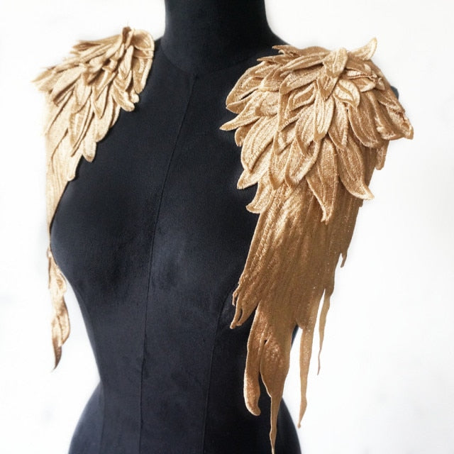 All the Colours Embroidery Appliqué Angel Wings