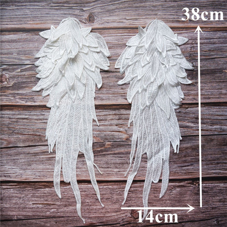 All the Colours Embroidery Appliqué Angel Wings