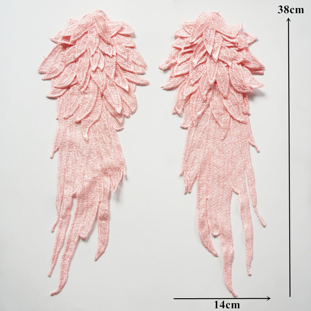All the Colours Embroidery Appliqué Angel Wings