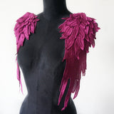 All the Colours Embroidery Appliqué Angel Wings