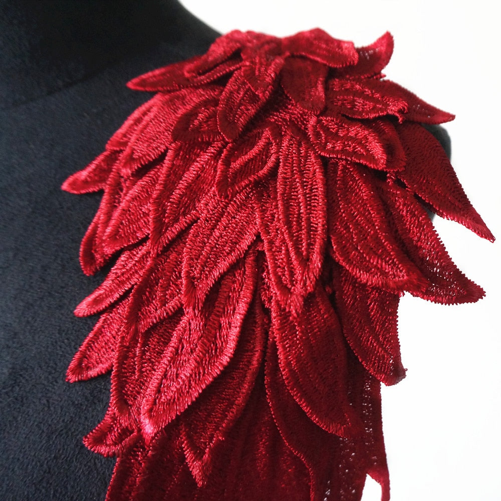 All the Colours Embroidery Appliqué Angel Wings