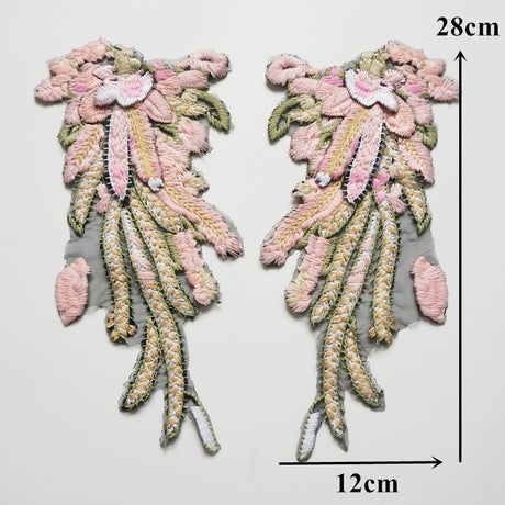 All the Colours Embroidery Appliqué Angel Wings