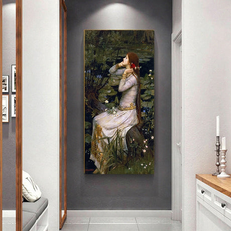 Ophelia by William Waterhouse (1894) Canvas Print Wall Decor