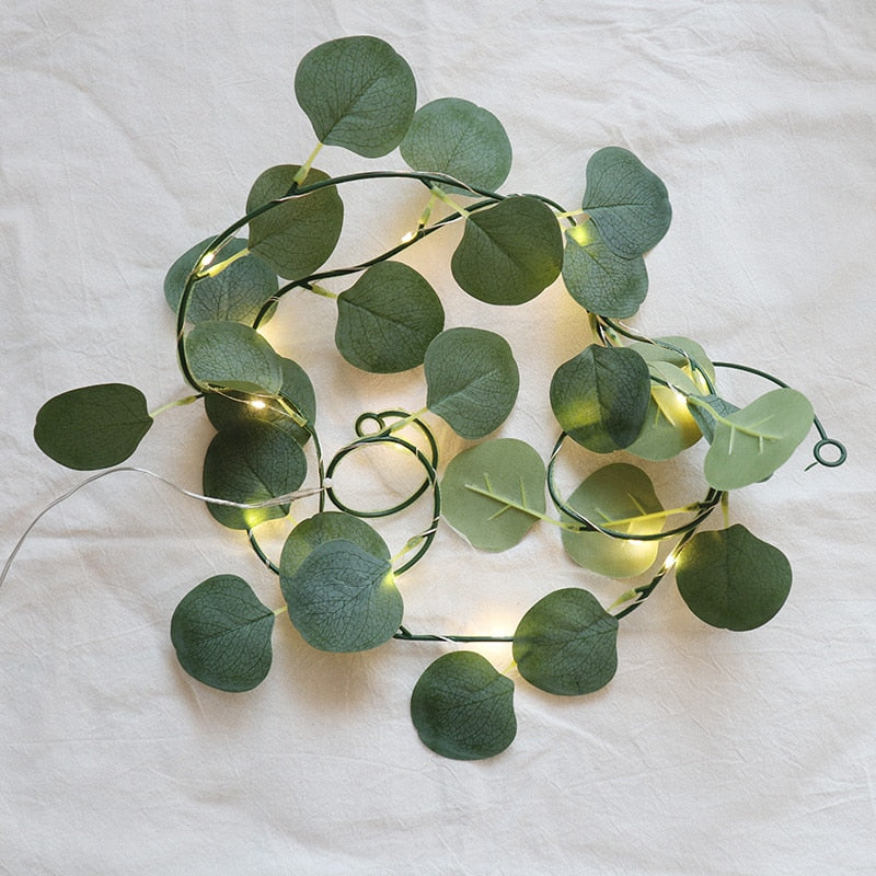 Ivy Eucalyptus Leaves Garland Led String Fairy Lights