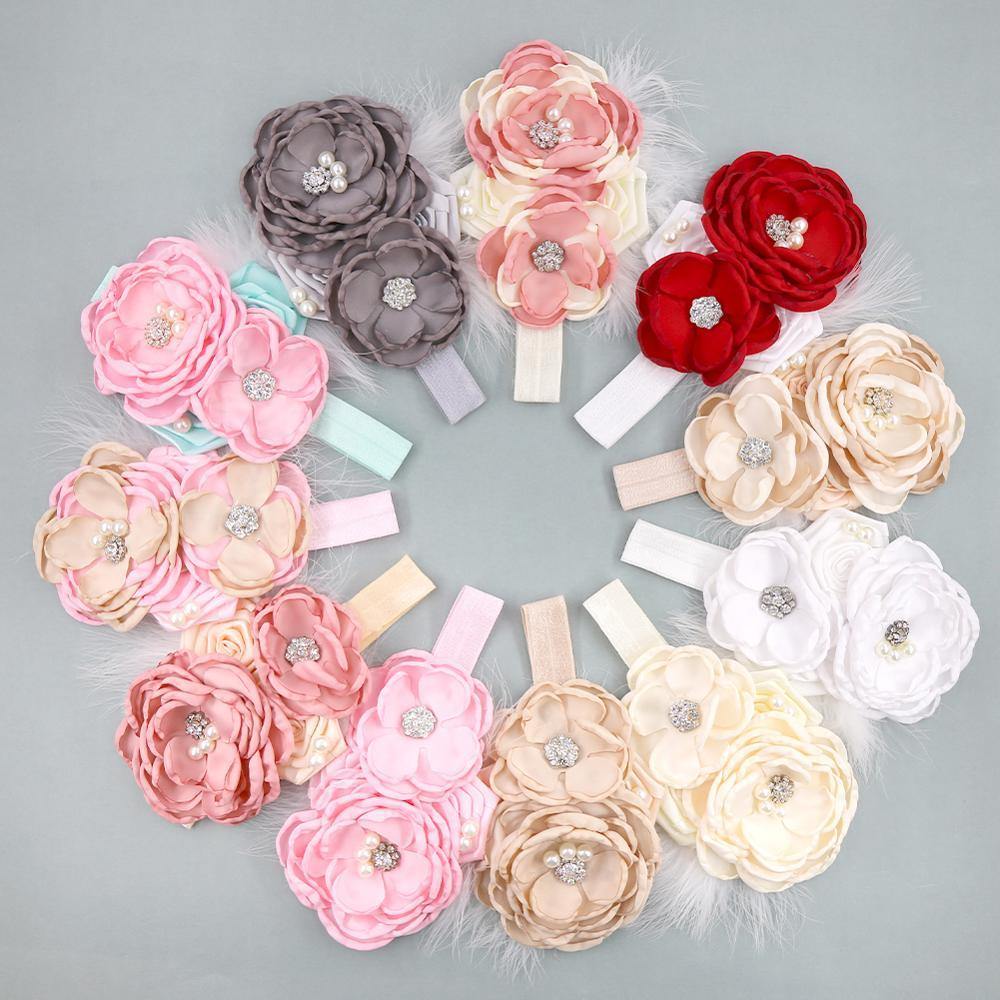 Vintage Flower Headband Baby Girls Headwraps - Woodland Gatherer