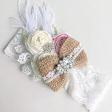 Vintage Flower Headband Baby Girls Headwraps - Woodland Gatherer