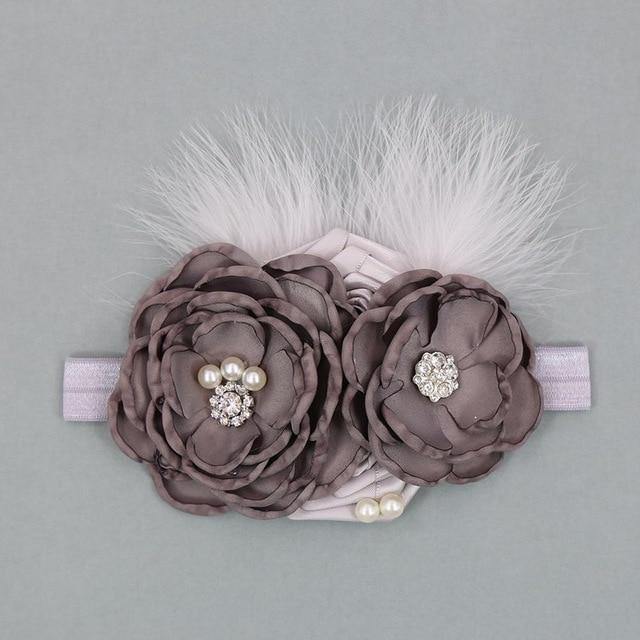 Vintage Flower Headband Baby Girls Headwraps - Woodland Gatherer
