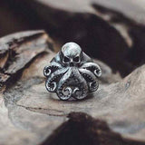 Mens Octopus Skull Ring Stainless Steel Pirate Ring
