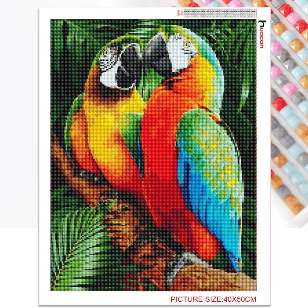 Parrots | CRYSTAL MOSAIC DIY PAINTING - Woodland Gatherer