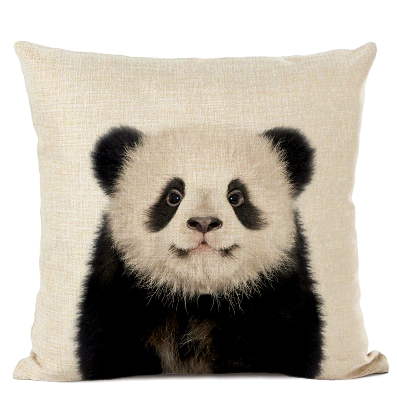 Cute Baby Animals Linen Cushion Covers