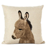 Cute Baby Animals Linen Cushion Covers