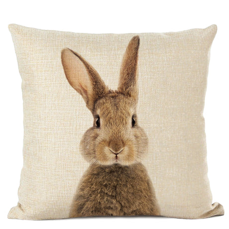 Cute Baby Animals Linen Cushion Covers