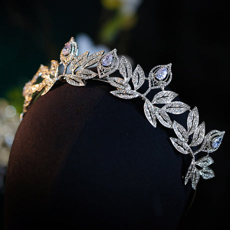 Ginny's Crystal Leaf Crown Bridal Tiara