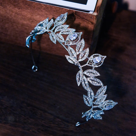 Ginny's Crystal Leaf Crown Bridal Tiara