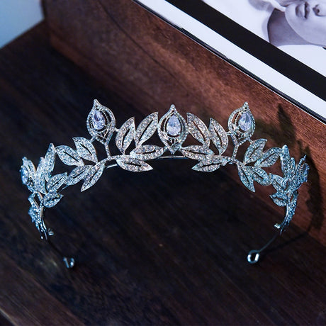 Ginny's Crystal Leaf Crown Bridal Tiara