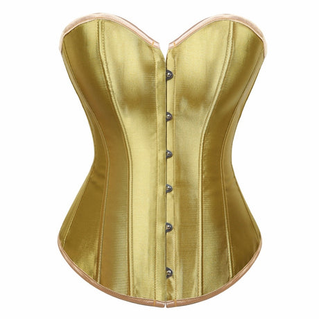 Jewel Tones Satin Lace Up Boned Corsets Ten Colours