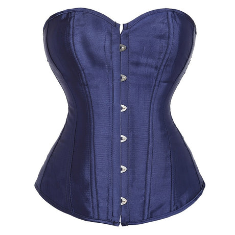Jewel Tones Satin Lace Up Boned Corsets Ten Colours