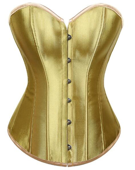 Jewel Tones Satin Lace Up Boned Corsets Ten Colours