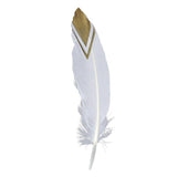 24 Glittery Gold Goose Feathers for Crafts - Woodland Gatherer