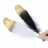 24 Glittery Gold Goose Feathers for Crafts - Woodland Gatherer