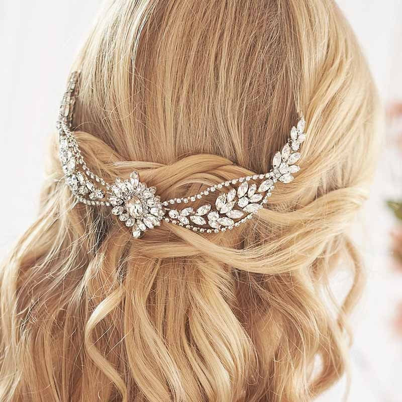 Crystal Hair Combs Tiara Bridal Wedding Hair Accessories