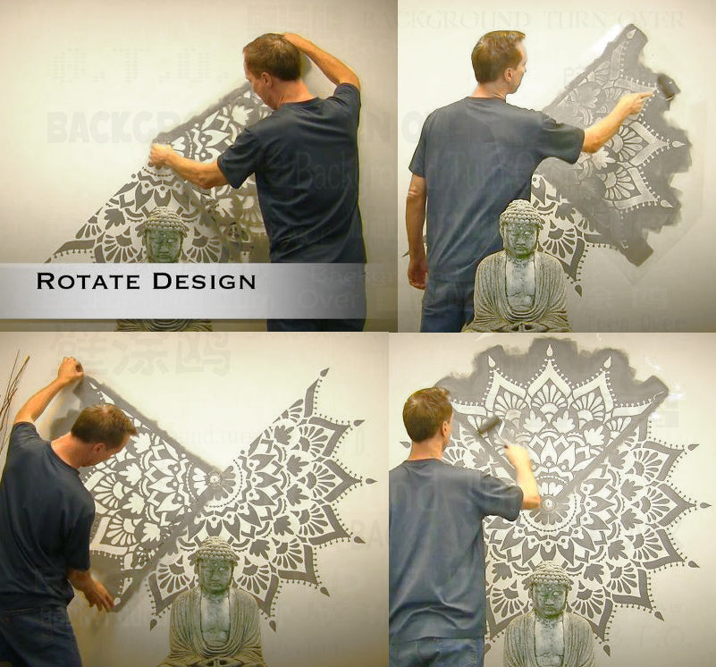 Large Wall Stencils Art Deco Shell