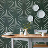 Large Wall Stencils Art Deco Shell