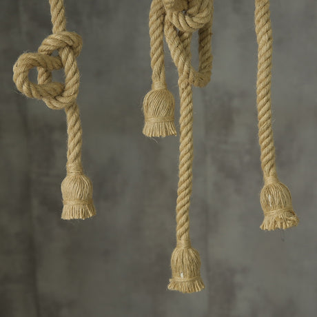 Hemp Rope Pendant Lights Industrial Hanging Lamp Light Fixtures