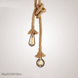 Hemp Rope Pendant Lights Industrial Hanging Lamp Light Fixtures
