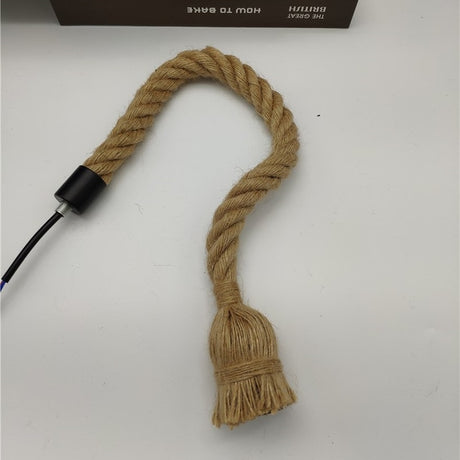 Hemp Rope Pendant Lights Industrial Hanging Lamp Light Fixtures