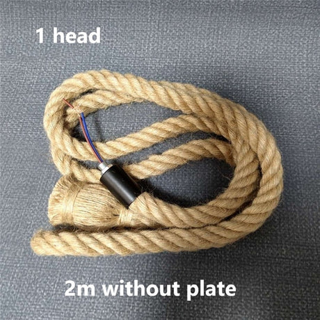 Hemp Rope Pendant Lights Industrial Hanging Lamp Light Fixtures