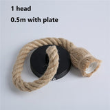 Hemp Rope Pendant Lights Industrial Hanging Lamp Light Fixtures