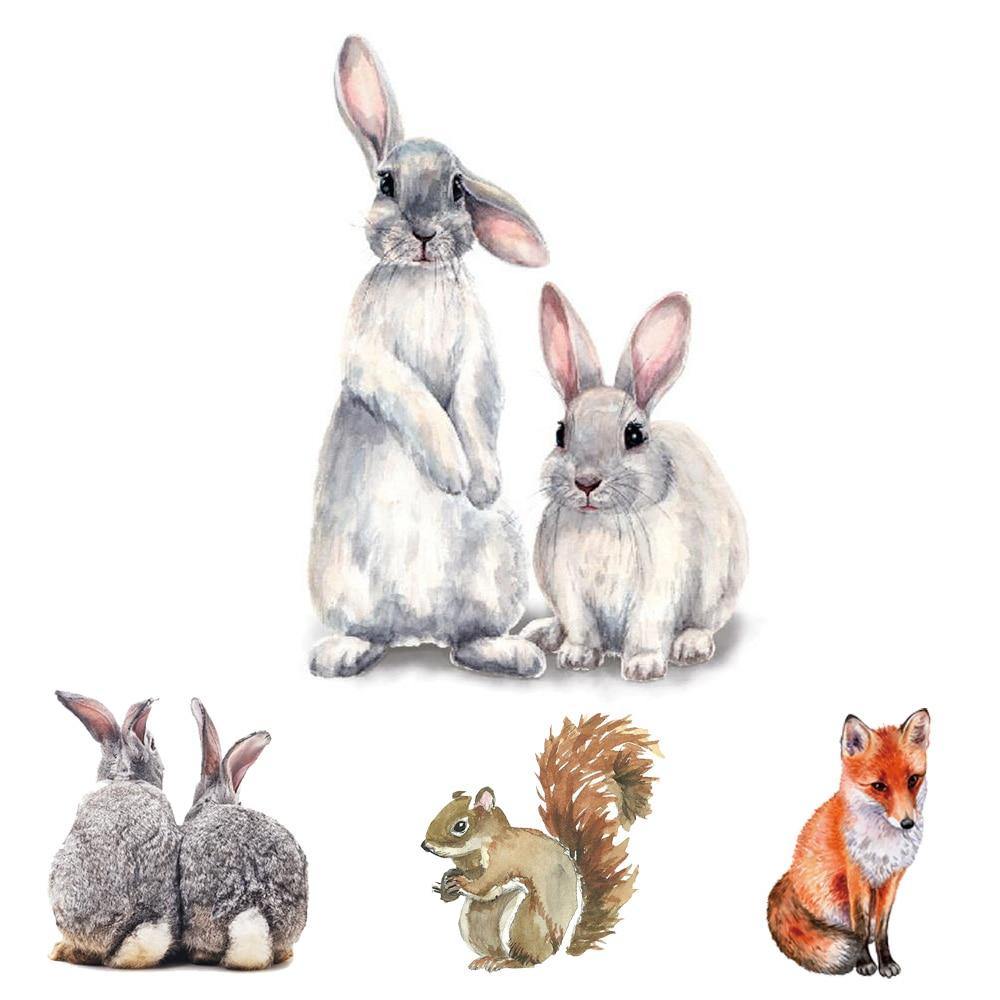 Cute Animals Nursery Wall Decor | Removable Wall Stickers - Woodland Gatherer