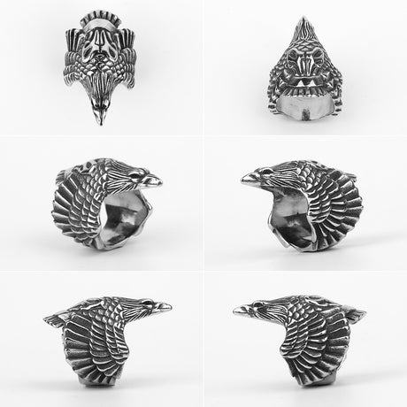 Flying Eagle Stainless Steel Men Rings