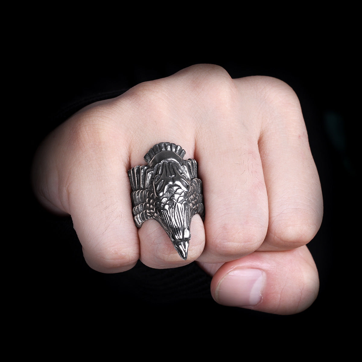 Flying Eagle Stainless Steel Men Rings
