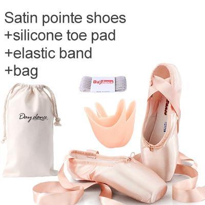 Girls & Womens Red & Pink Ballet Pointe Shoes | Satin Ballerina Ballet Shoes - Woodland Gatherer